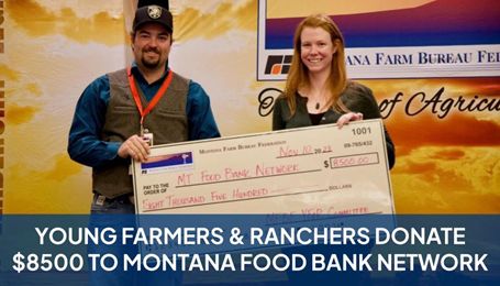 Young Farmers & Ranchers Donate $8500 to Montana Food Bank Network