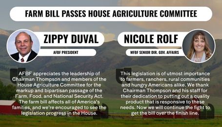 Farm Bureau applauds House Ag Committee farm bill markup, passage