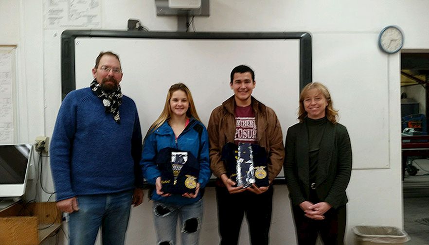 Big Horn County Farm Bureau Awards FFA jackets to students