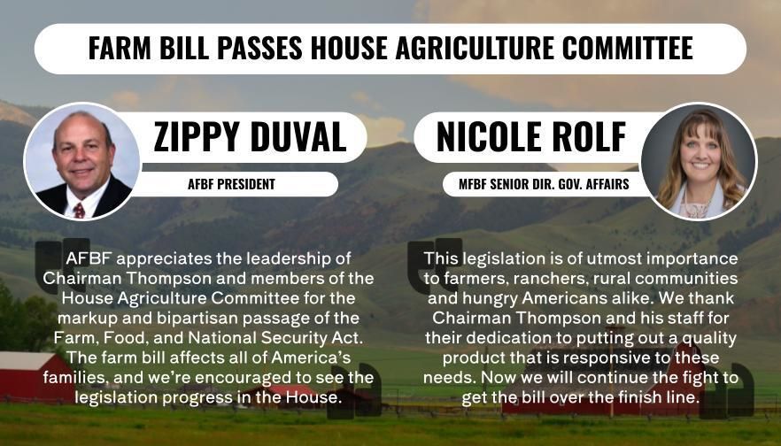 Farm Bureau applauds House Ag Committee farm bill markup, passage
