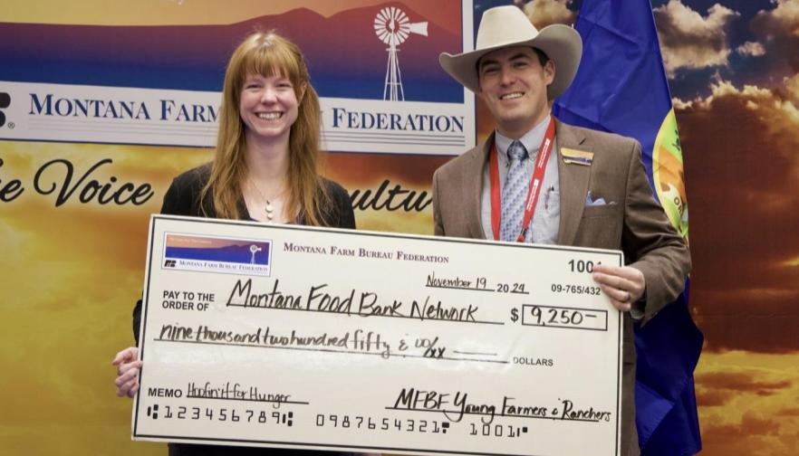 Young Farmers & Ranchers Committee donates $9250 to Montana Food Bank Network