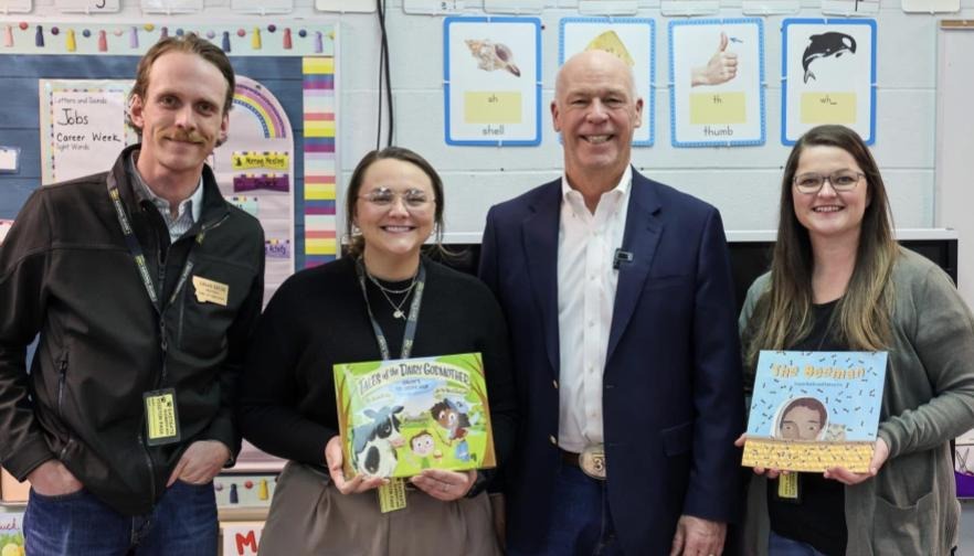 Young Farmers & Ranchers, Governor Gianforte Teach Students About Agriculture for National Agriculture Week