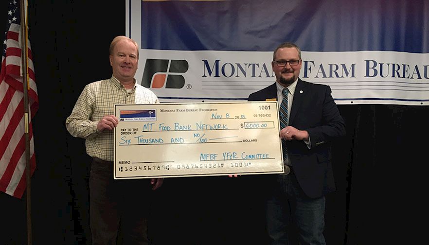 Young farmers and ranchers donate $6000  to the Montana Food Bank Network   