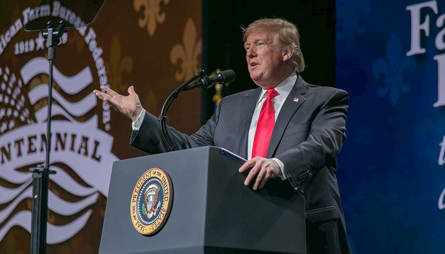 President Trump cites successes in farm policy, trade at American Farm Bureau Convention