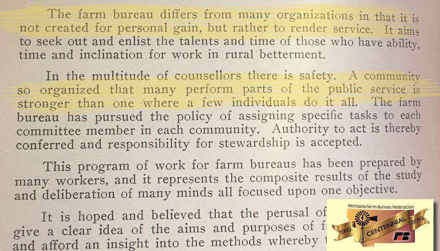 1919 Program of Work